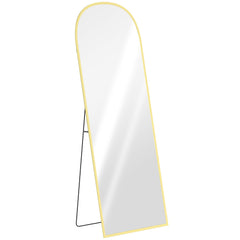 HOMCOM 165cm Aluminium Frame Standing Mirror - Gold