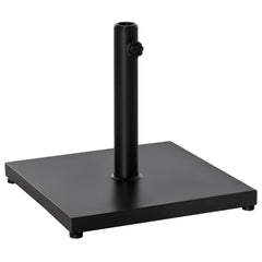 Outsunny Î¦35/38/48MM 18KG Steel Square Parasol Stand Base w/ Adjustable Knob Umbrella Stand Garden Patio Outdoor Home, Black