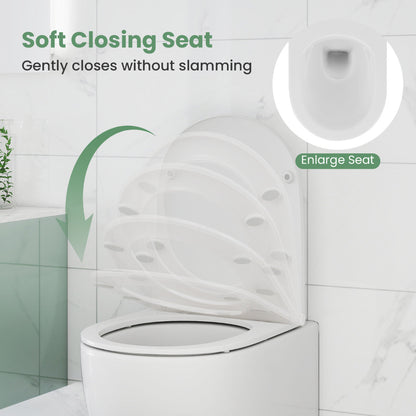 Wall Hung Toilet Ceramic Wall-Mounted Toilet Bowl and Toilet Seat