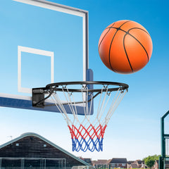 Wall Mounted Basketball Hoop with Double Spring and All Weather Net
