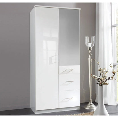 CALLISTO 2 Door Wardrobe White 90cm