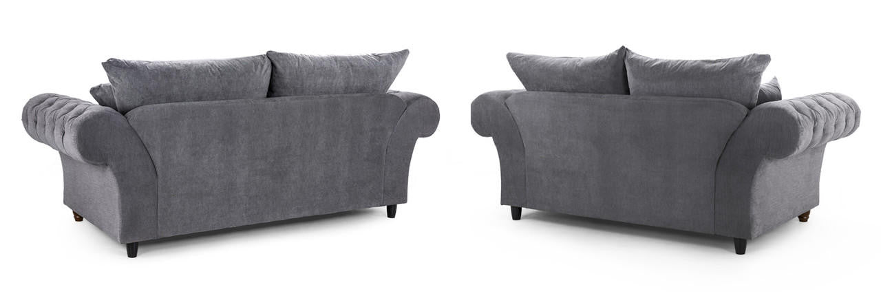 Windor Fabric Armchair - Grey