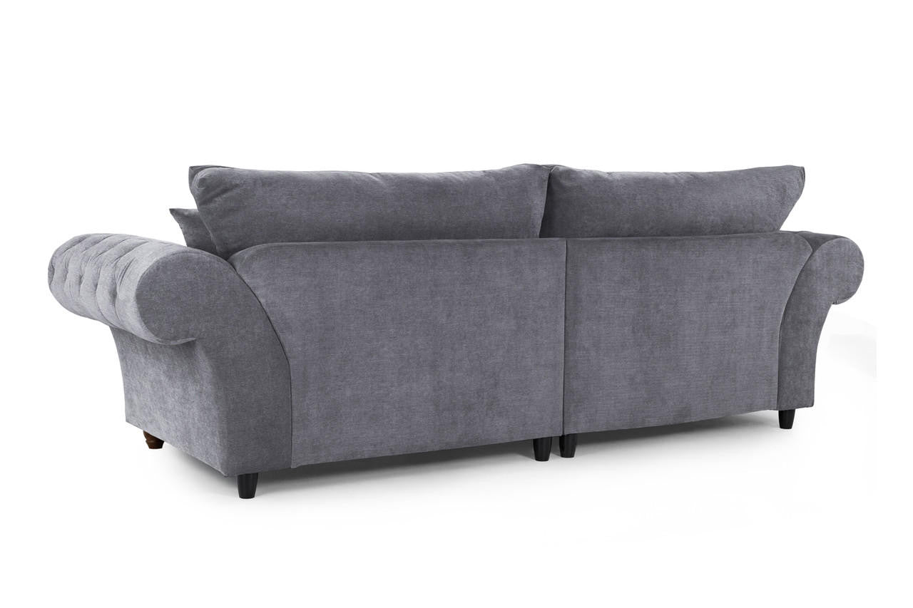 Windor Fabric 3 Seater Sofa - Grey