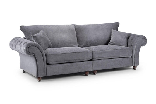 Windor Fabric 4 Seater Sofa - Grey