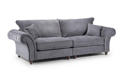 Windor Fabric 4 Seater Sofa - Grey