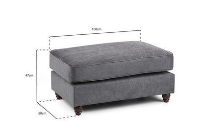 Windor Fabric 3 Seater Sofa - Grey