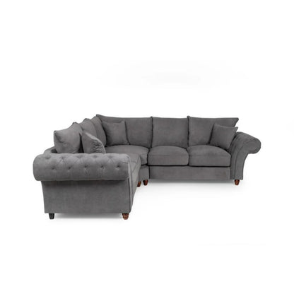 Windor Scatterback Fabric Large Corner Sofa - Stone