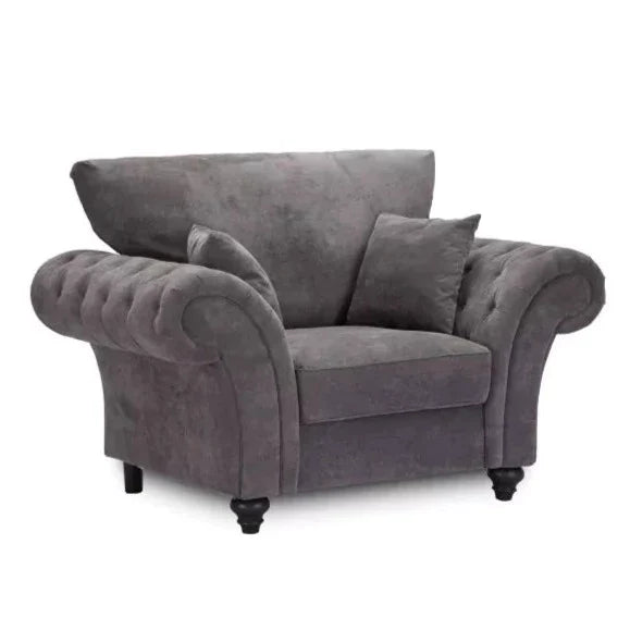 Windor Fabric Armchair - Grey