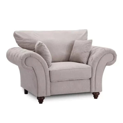 Windor Scatterback Fabric Large Corner Sofa - Stone
