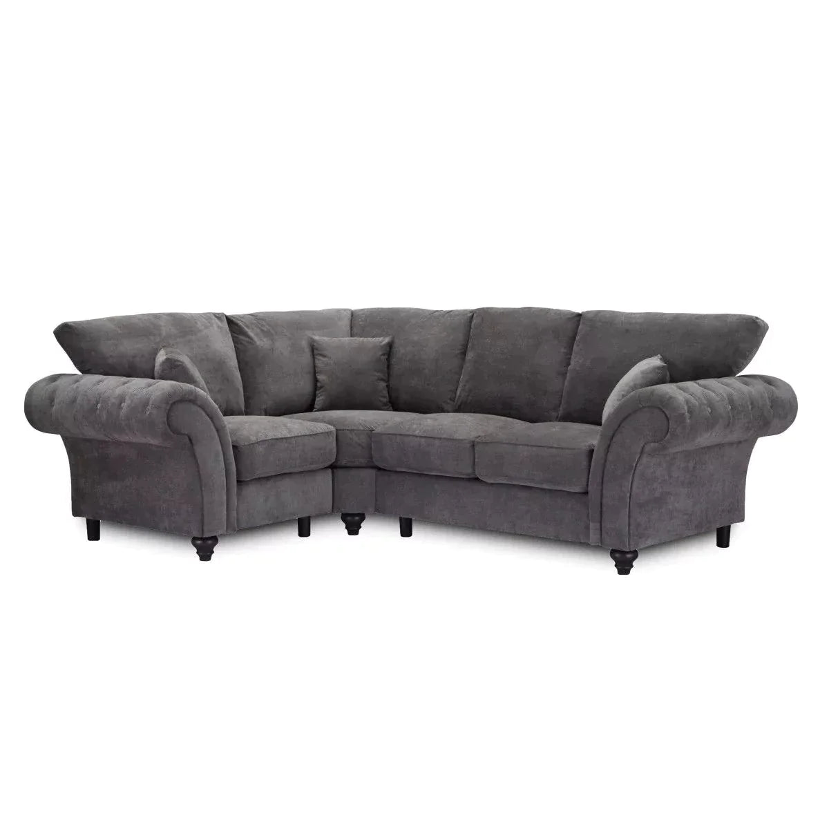 Windor Scatterback Fabric Large Corner Sofa - Stone