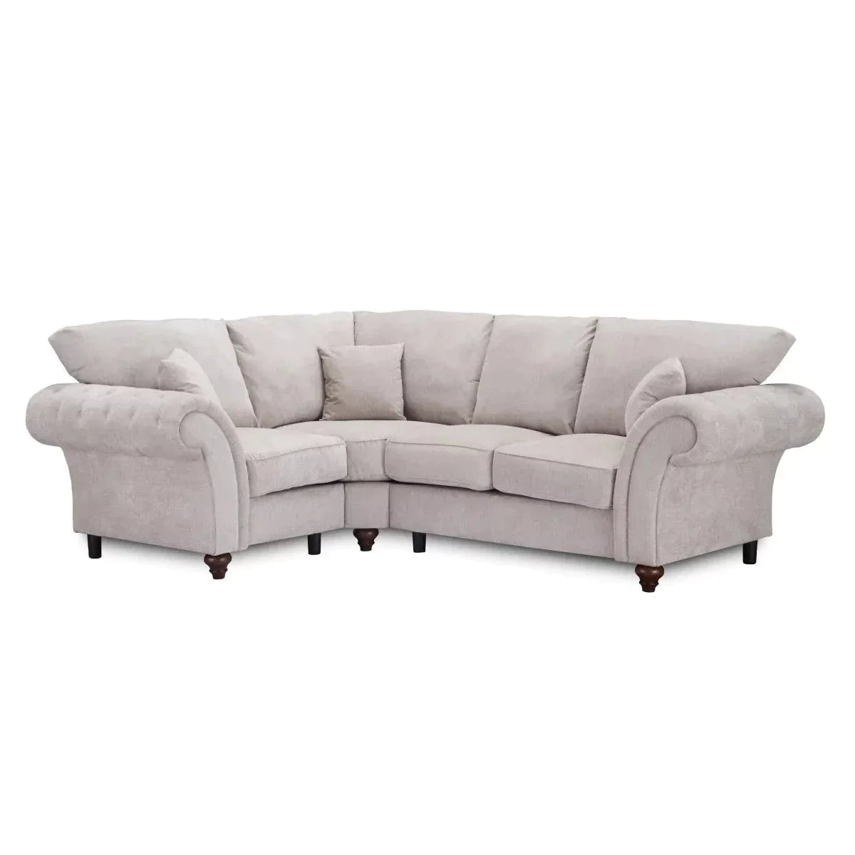 Windor Scatterback Fabric Large Corner Sofa - Stone