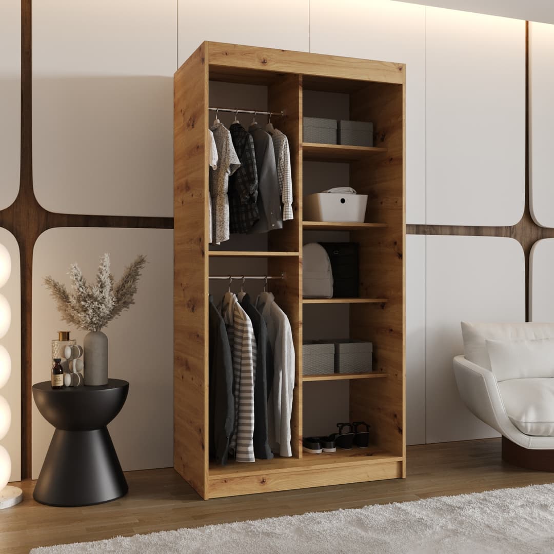 Lucy Sliding Door Wardrobe 100cm