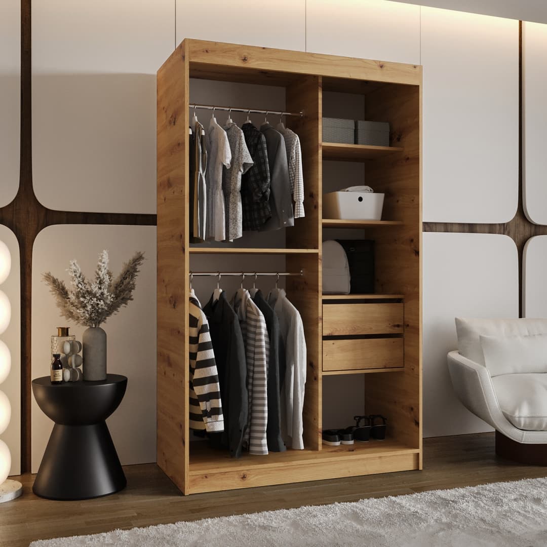 Royal Sliding Door Wardrobe 120cm