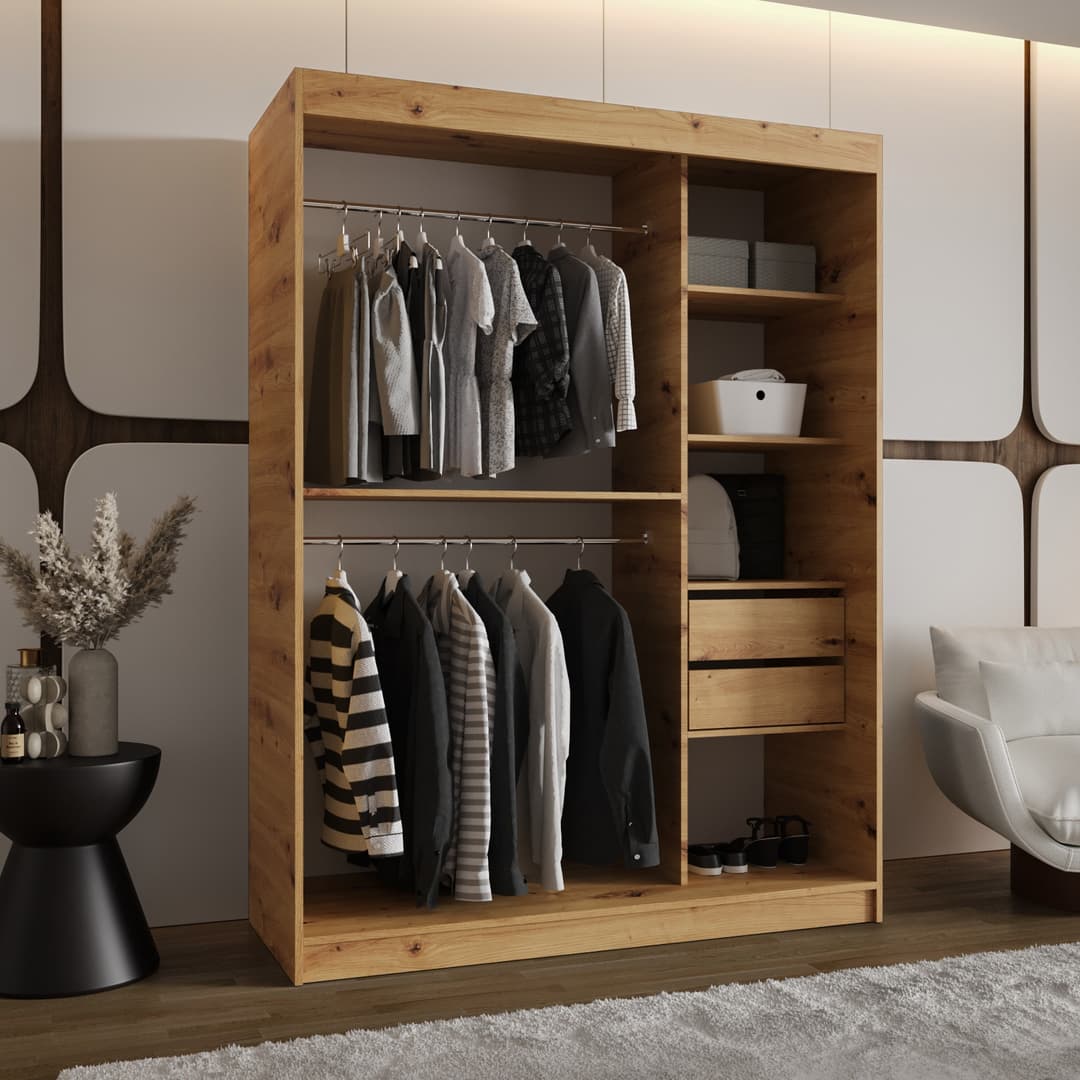 Rossa Sliding Door Wardrobe 150cm