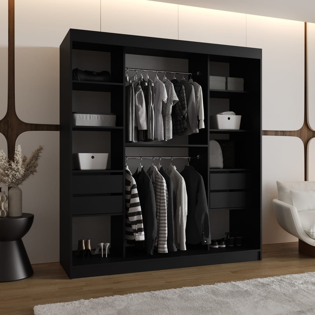 Bahrain III Sliding Door Wardrobe 180cm