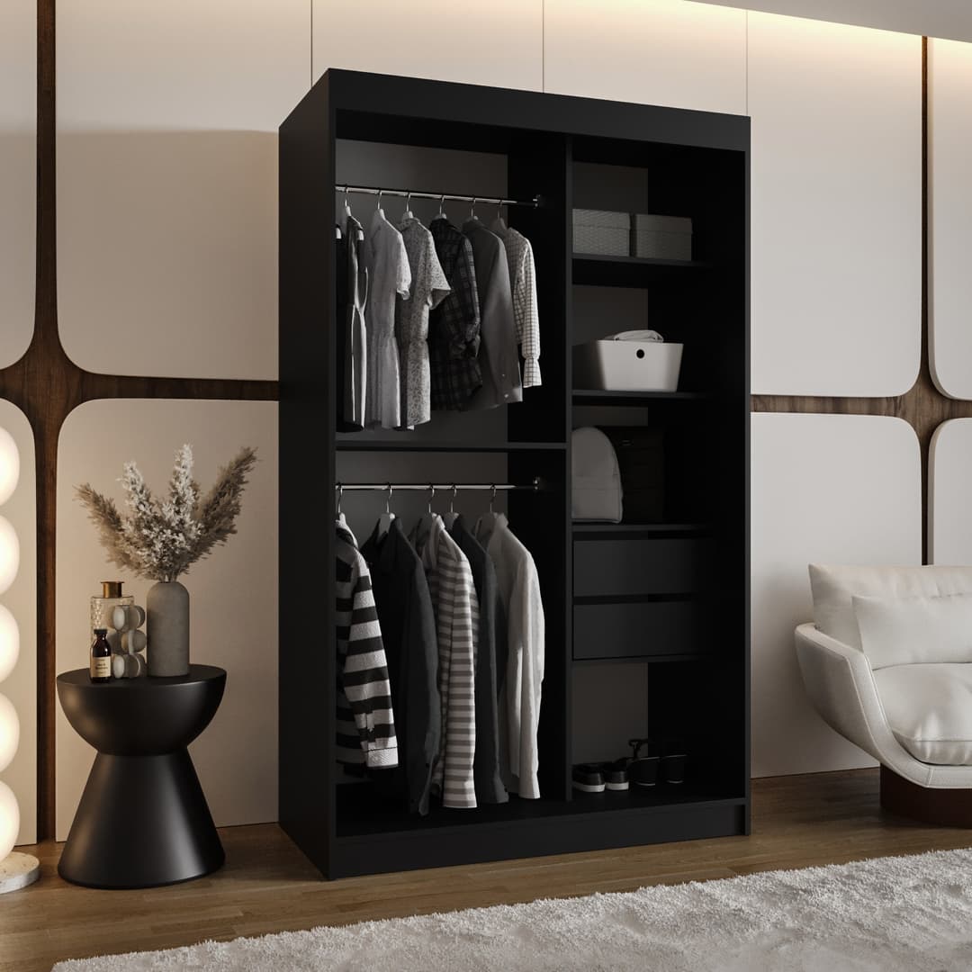 Rossa Sliding Door Wardrobe 120cm