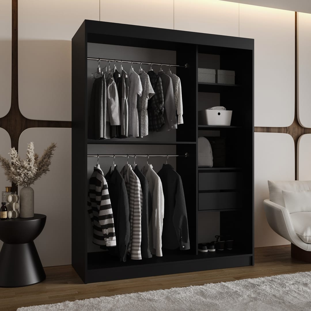Bahrain III Sliding Door Wardrobe 150cm