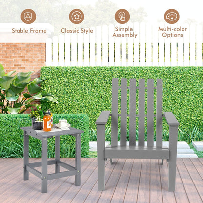 Wood Adirondack Chair with Solid Acacia Wood and 160KG Weight Capacity-Grey