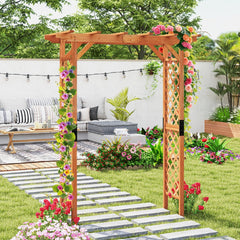 Wooden Garden Arch for Party Ceremony Wedding Backyard Lawn