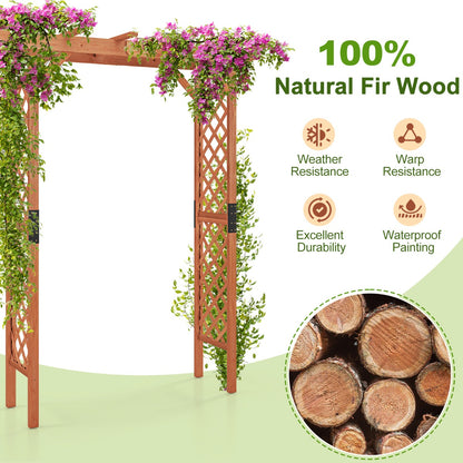 Wooden Garden Arch for Party Ceremony Wedding Backyard Lawn