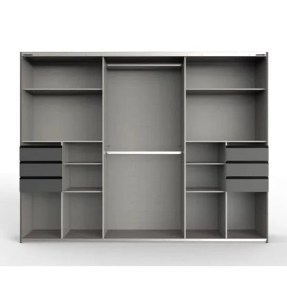 Sliding Wardrobe SOGO 3 Door Mirrored Wardrobe White 270cm