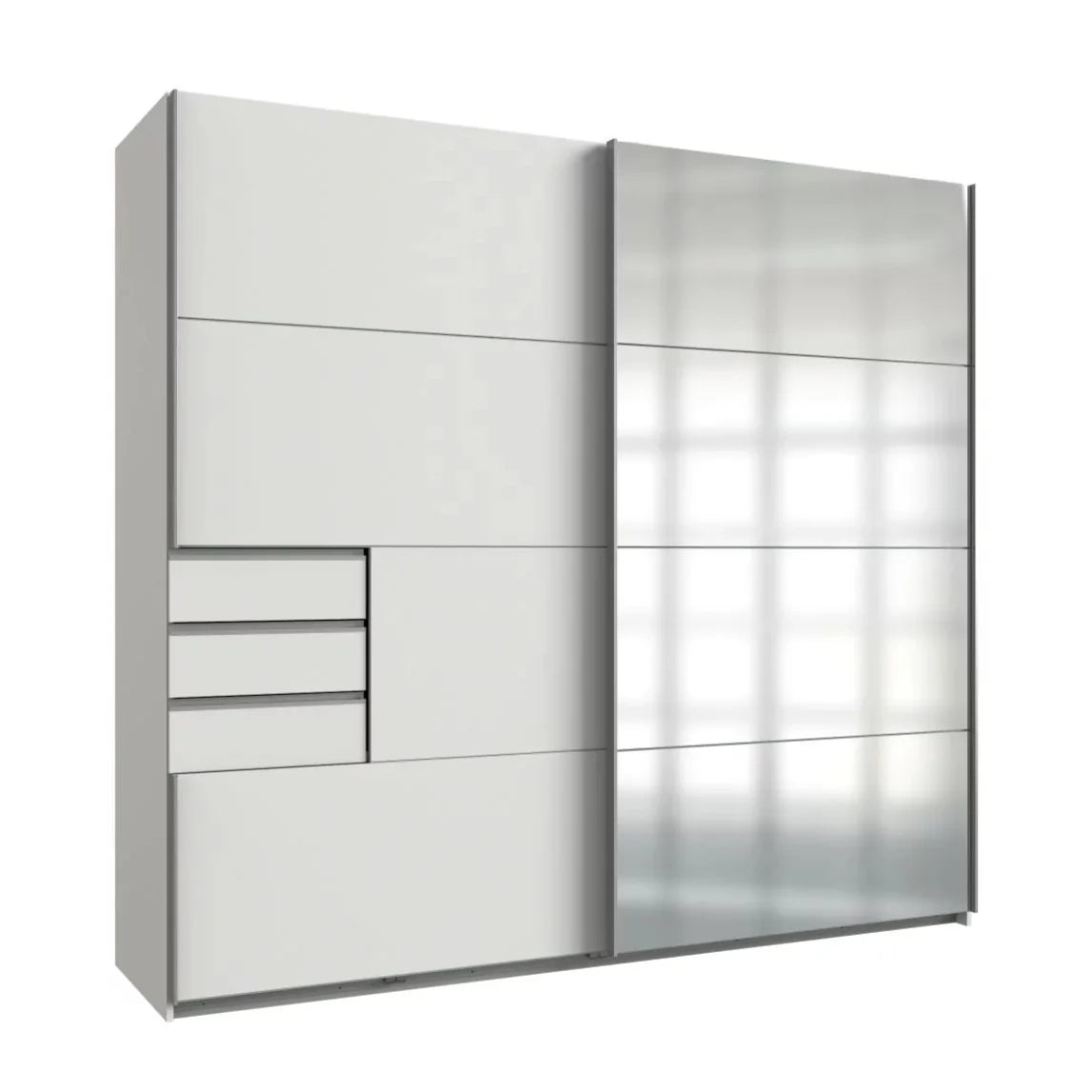 Sliding Wardrobe SOGO 2 Door Wardrobe White 225cm
