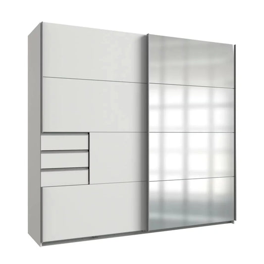 Sliding Wardrobe SOGO 2 Door Wardrobe White 225cm