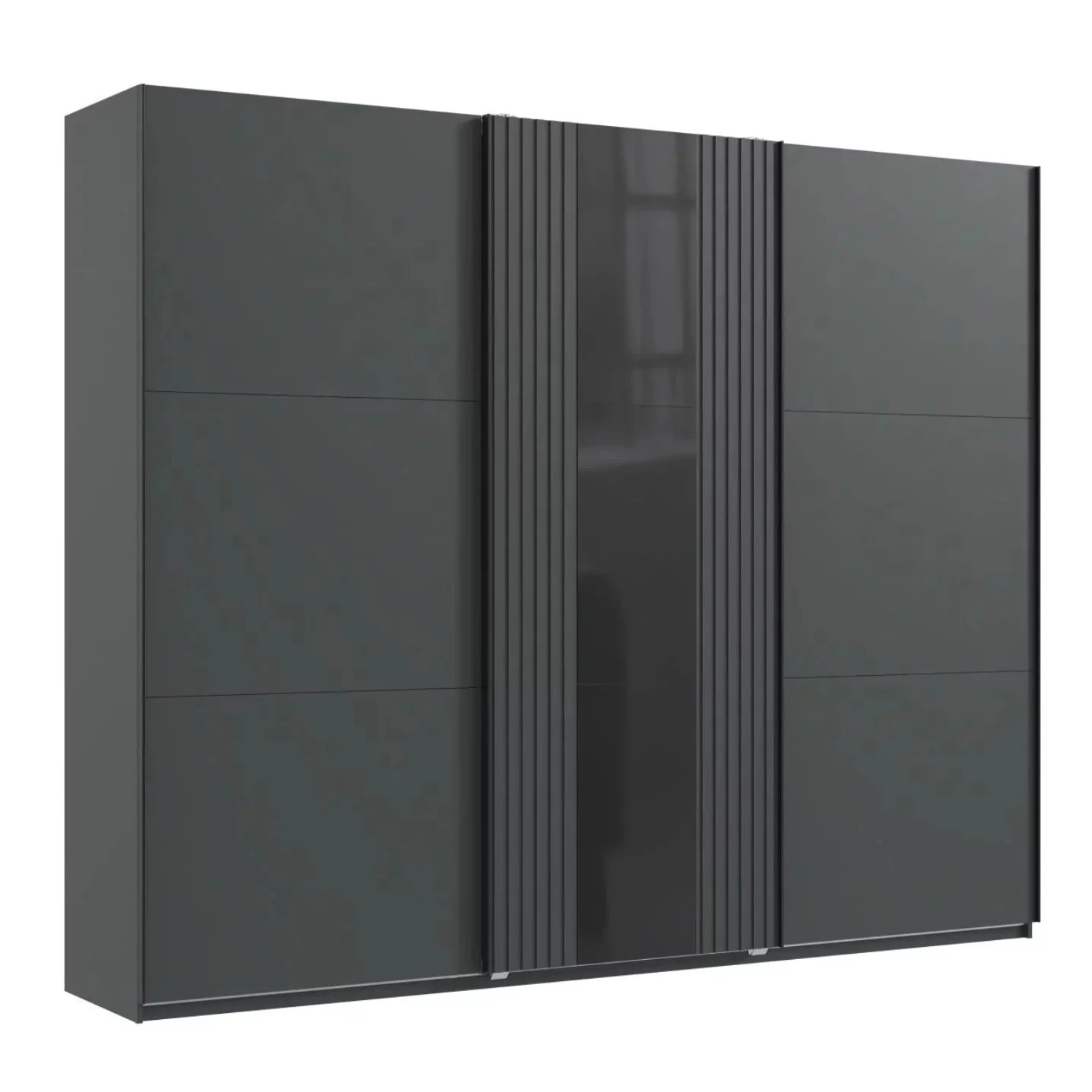 Sliding Wardrobe - ATLANTIC 3 Door Wardrobe Black 300cm