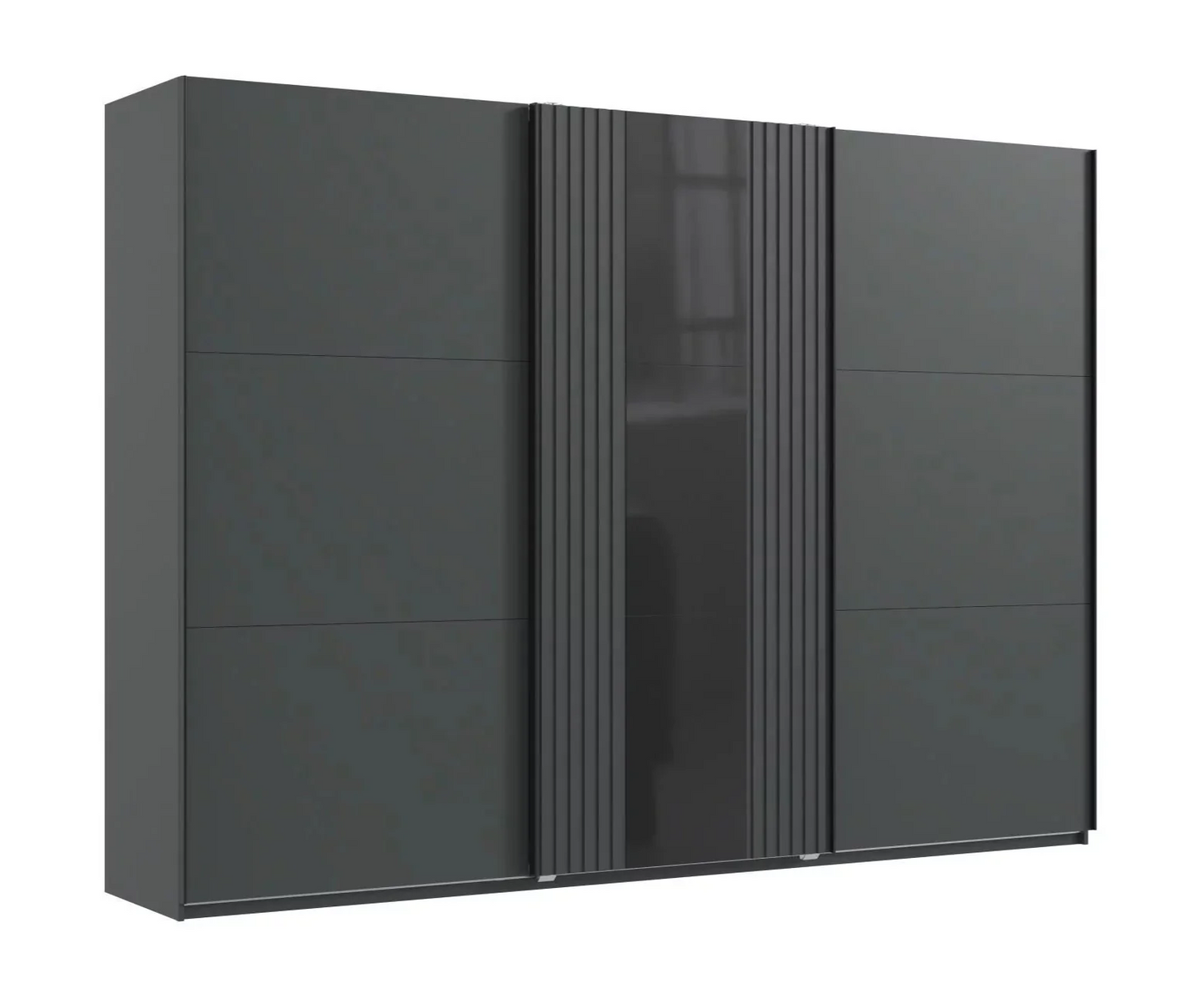 Sliding Wardrobe - ATLANTIC 3 Door Wardrobe Black 300cm