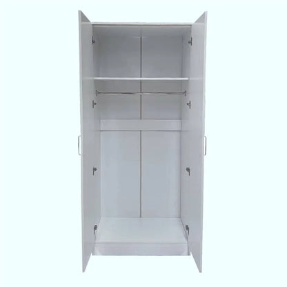 Wardrobe SLEEK 2 Door Wardrobe White 80cm