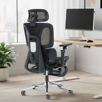 HOMCOM Ergonomic Office Chair, High Back Mesh Desk Chair, Black