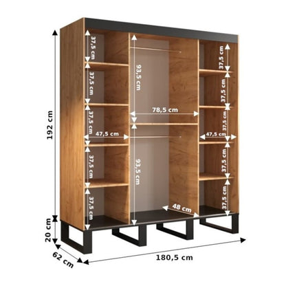 Loft V2 Sliding Door Wardrobe 180cm