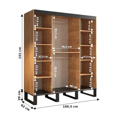 Loft V1 Sliding Door Wardrobe 180cm