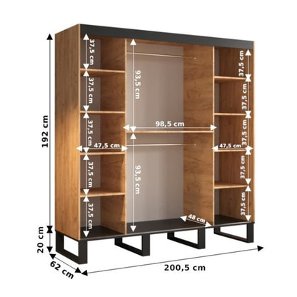 Loft V4 Sliding Door Wardrobe 200cm