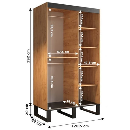 Loft T3 Sliding Door Wardrobe 120cm