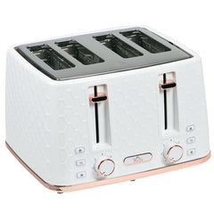 HOMCOM Four-Slice Honeycomb Toaster - White