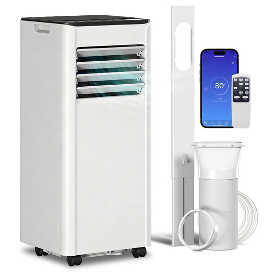 HOMCOM Portable Air Conditioner 5000 BTU, 4-in-1 AC Unit with Cool, Dehumidifier, Fan, Sleep Mode, WiFi Voice Remote Control