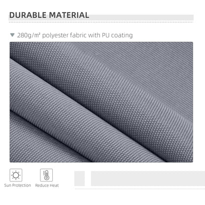 Outsunny Manual Retractable Awning, size (4m x3m)-Grey