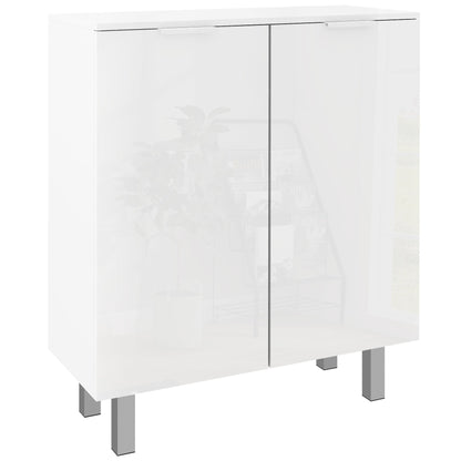 HOMCOM Five-Shelf Shoe Storage Cupboard - White