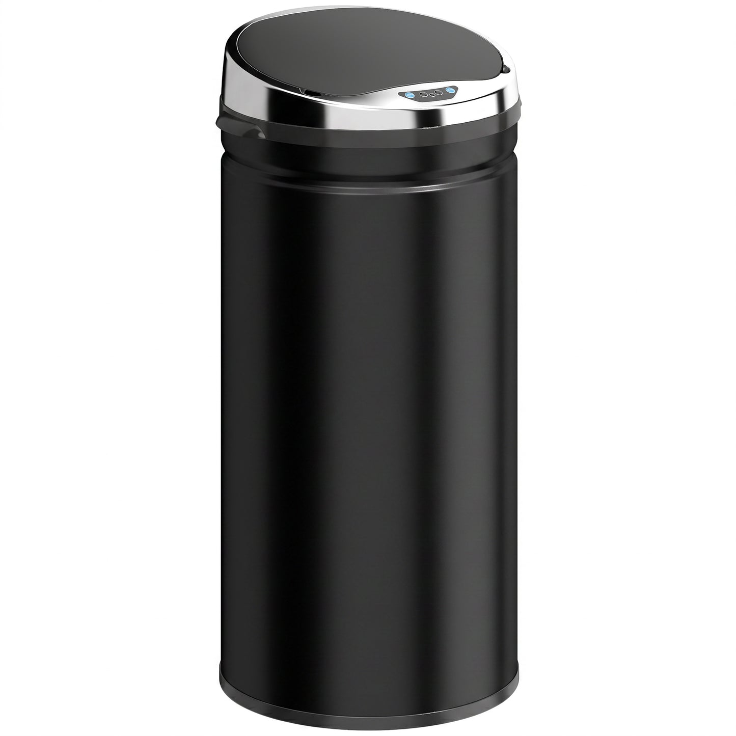 HOMCOM 42L Automatic Motion Sensor Rubbish Bin with Fingerprint Resistant, Stainless Steel, Black