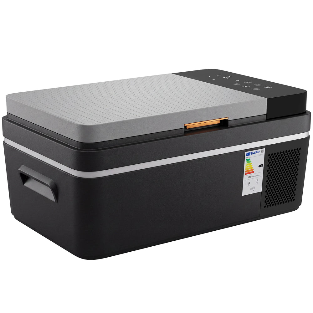 Outsunny 20L Compressor Car Fridge Freezer, Camping Refrigerator with App Control, 12/24V DC and 100-240V AC,