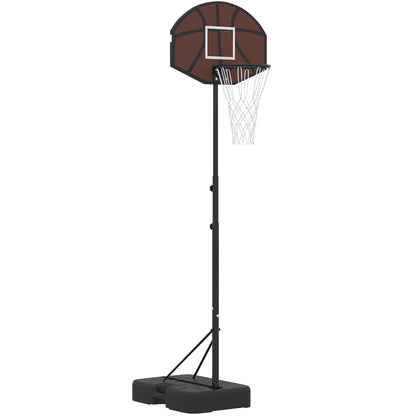 AIYAPLAY Kids Basketball Hoop and Stand, Adjustable Height, 172.5 /185.5 /199 cm, Outdoor Play Game Toys for Ages 3-8, Black