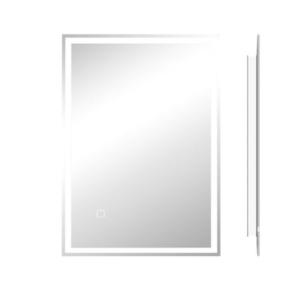 HOMCOM 70 x 50cm LED Bathroom Mirror with Lights, Dimmable Makeup Mirror, Vanity Mirror with 3 Colour, Smart Touch, Anti-Fog