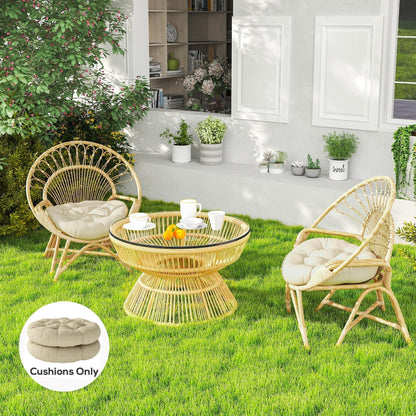 Outsunny Set of Two a60cm Outdoor Cushions - Beige