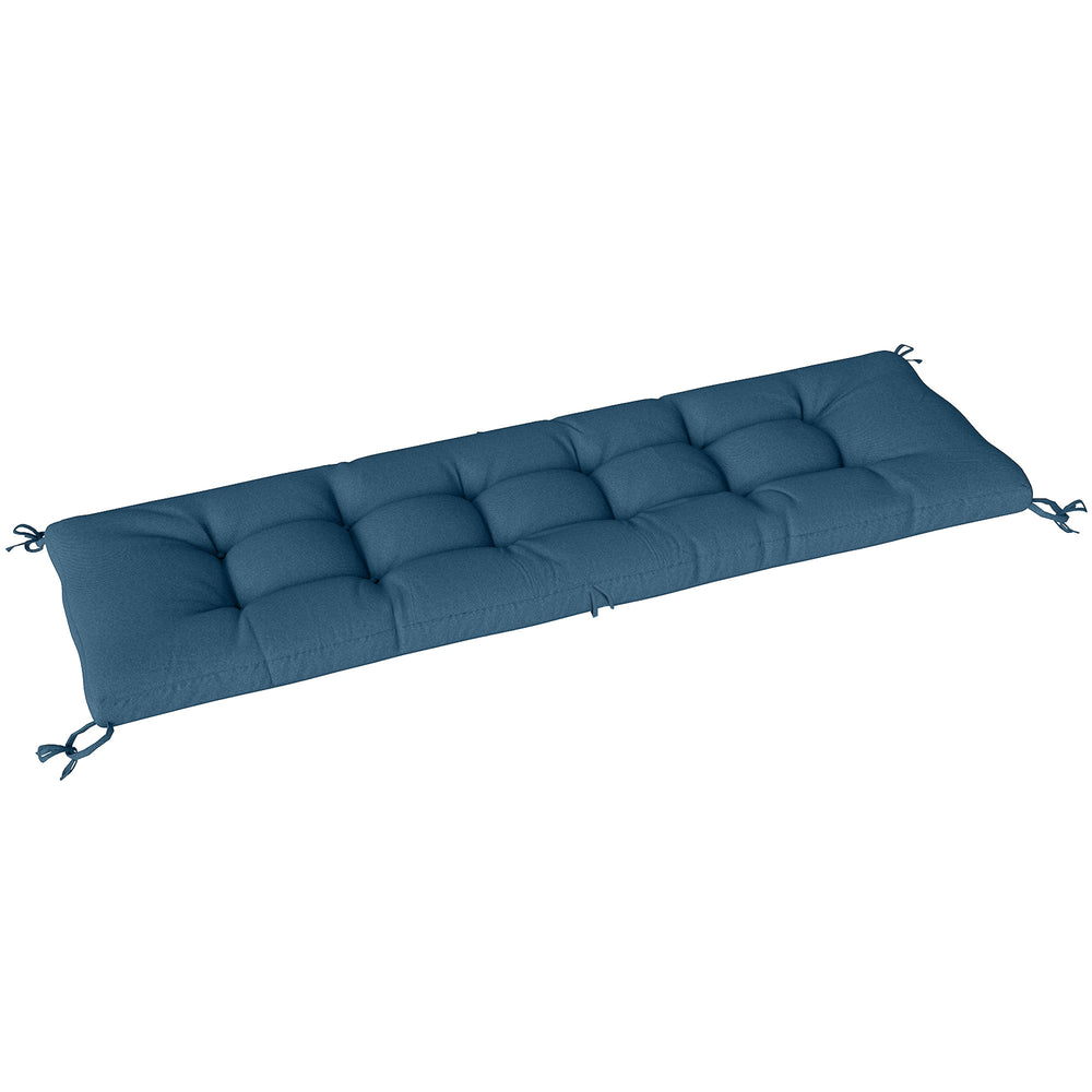 Outsunny Sun Lounger Cushion, Memory Foam Patio Chair Cushion with Ties, Outdoor Seat Pad Fits 190 x 60 cm Lounger, Blue