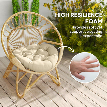 Outsunny Set of Two a60cm Outdoor Cushions - Beige
