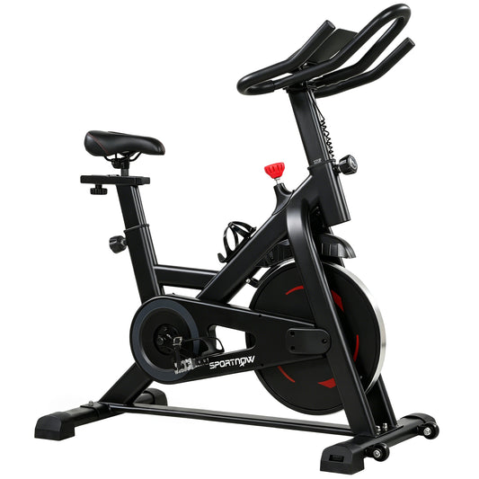 SPORTNOW Exercise Bike, Indoor Stationary Bike with Smart APP, 0-100% Magnetic Resistance, Adjustable Seat & Handlebars