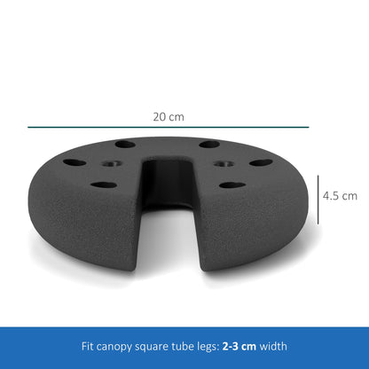 Outsunny Pop up Canopy Tent Weights Set of 4 PCs, Leg Weights for Marquee Party Tent Outdoor Canopy, Total 8.8KG