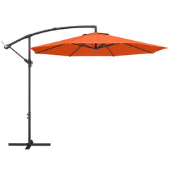 Outsunny 3 m Overhanging Cantilever Parasol, with Cross Base - Orange