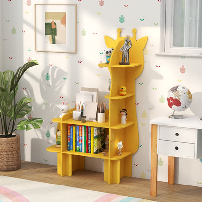 Kids Toy Storage Organizer with Anti-Toppling System for Play Room Nursery Kindergarten-Yellow